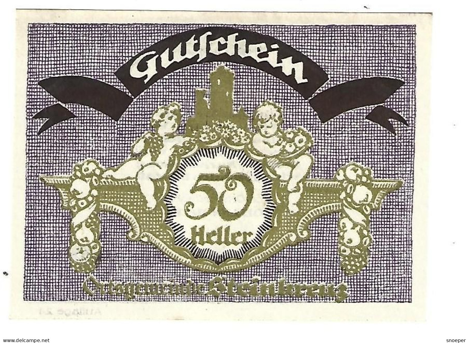 **Austria Notgeld Steinkreuz 50 Heller  S 1032a  Cat Val 3 Euro - Oostenrijk