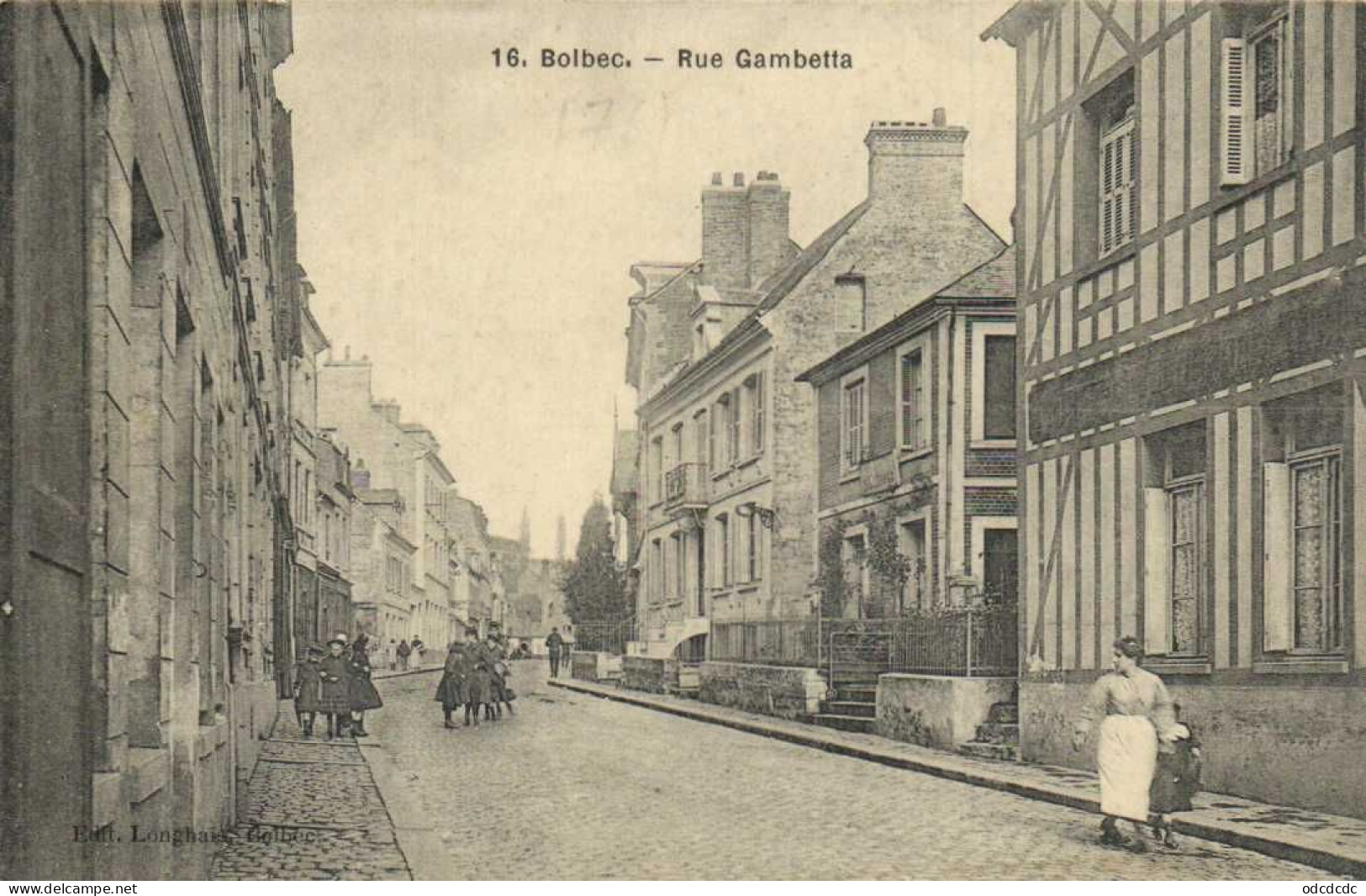 BOLBEC  Rue Gambetta Animée RV - Bolbec