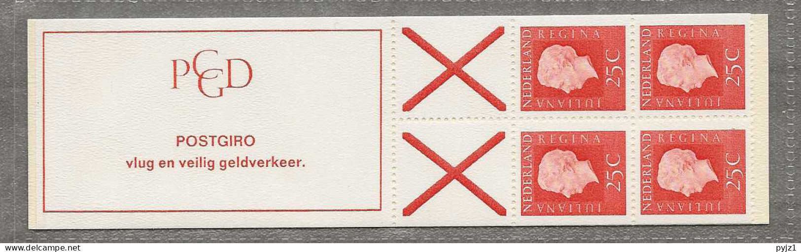 1969  MNH PB 9eF  Nederland Postfris** - Postzegelboekjes En Roltandingzegels