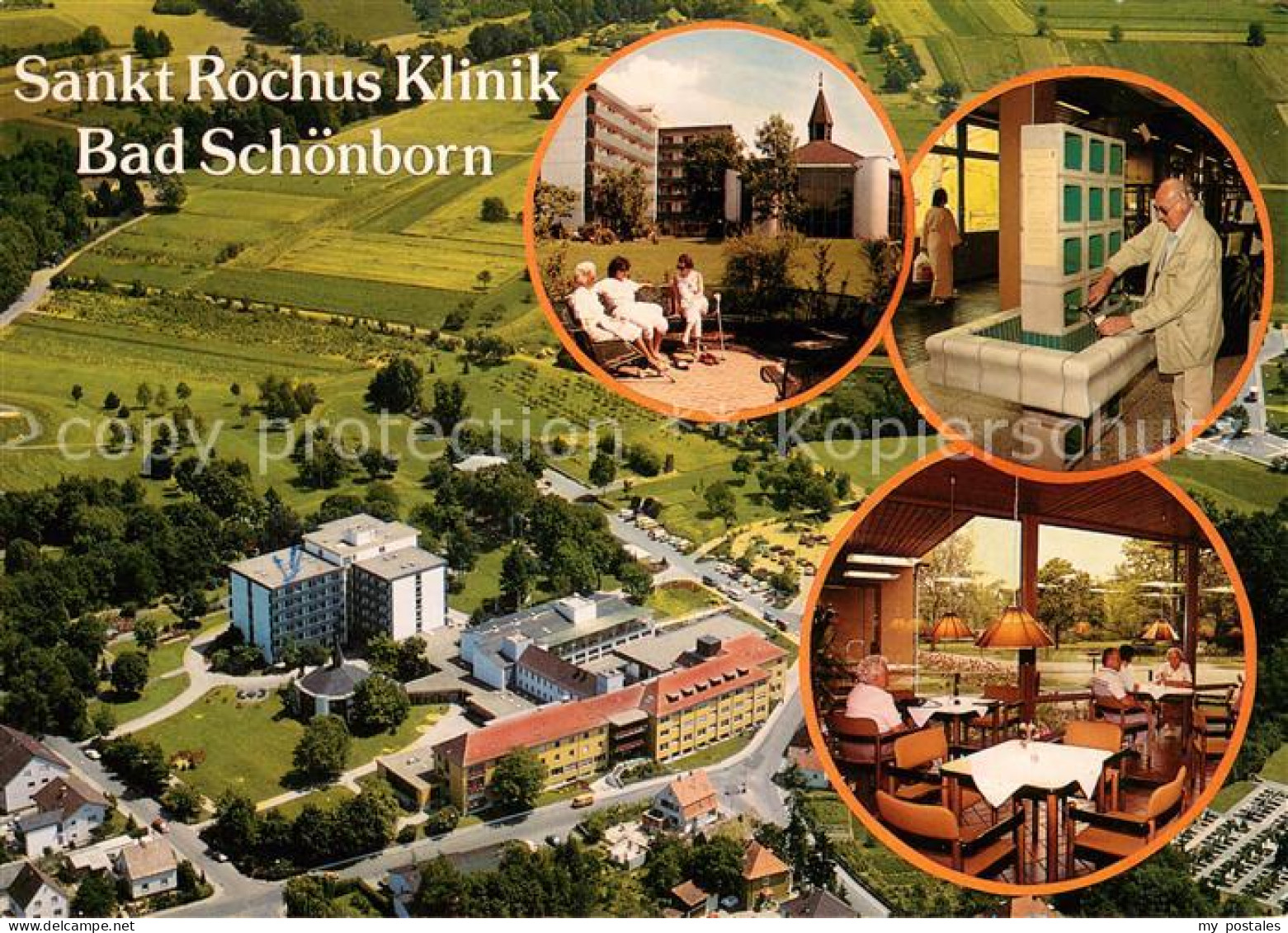 73635155 Bad Schoenborn Sankt Rochus Klinik Fliegeraufnahme  Park Trinkbrunnen S - Bad Schoenborn
