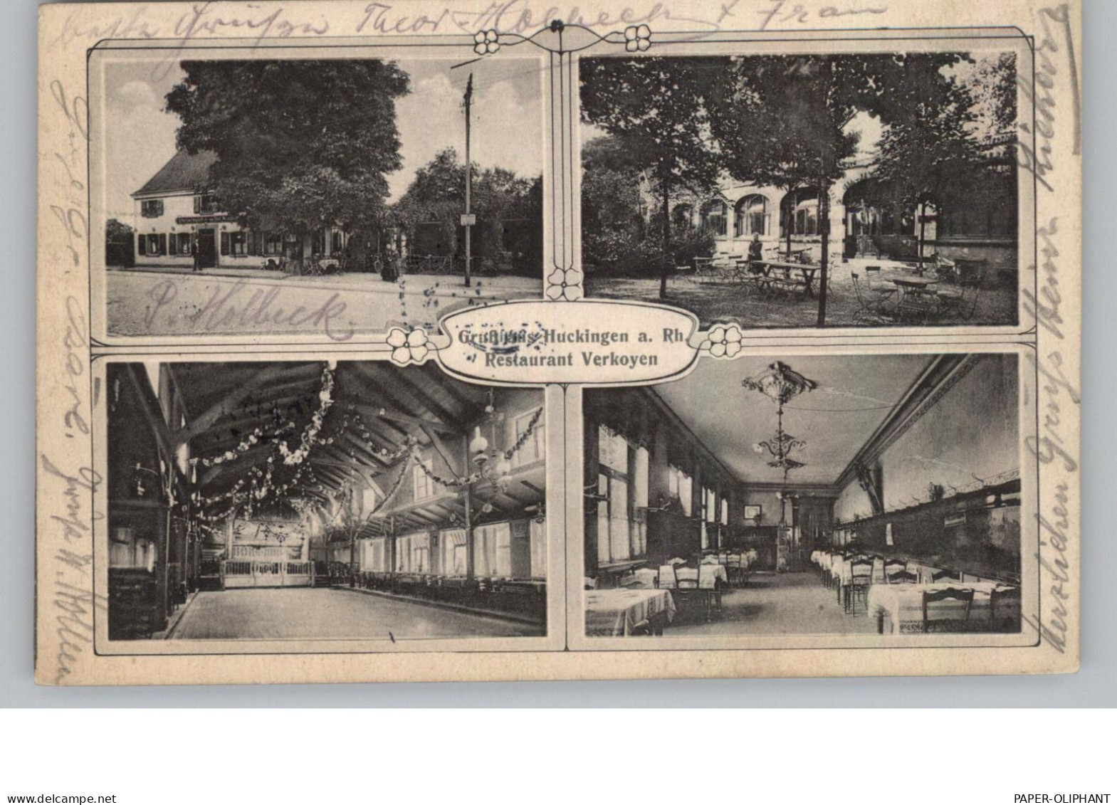 4100 DUISBURG - HUCKINGEN, Restaurant Verkoyen, 1911 - Duisburg