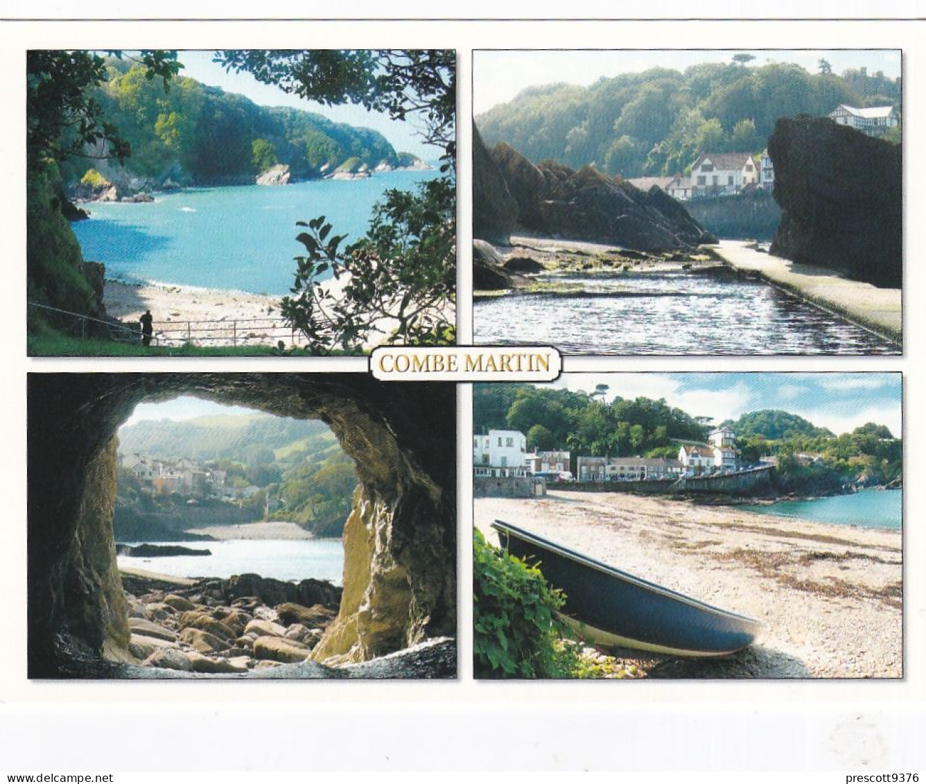 Combe Martin Beaches Multiview, UK -   Unused Postcard   - L Size 17x12Cm - LS4 - Andere & Zonder Classificatie