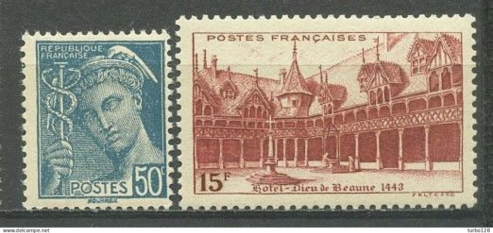FRANCE 1942 N° 538/539 ** Neufs MNH Superbes C 1.10 € Mercure Hôtel-Dieu De Beaune - Unused Stamps