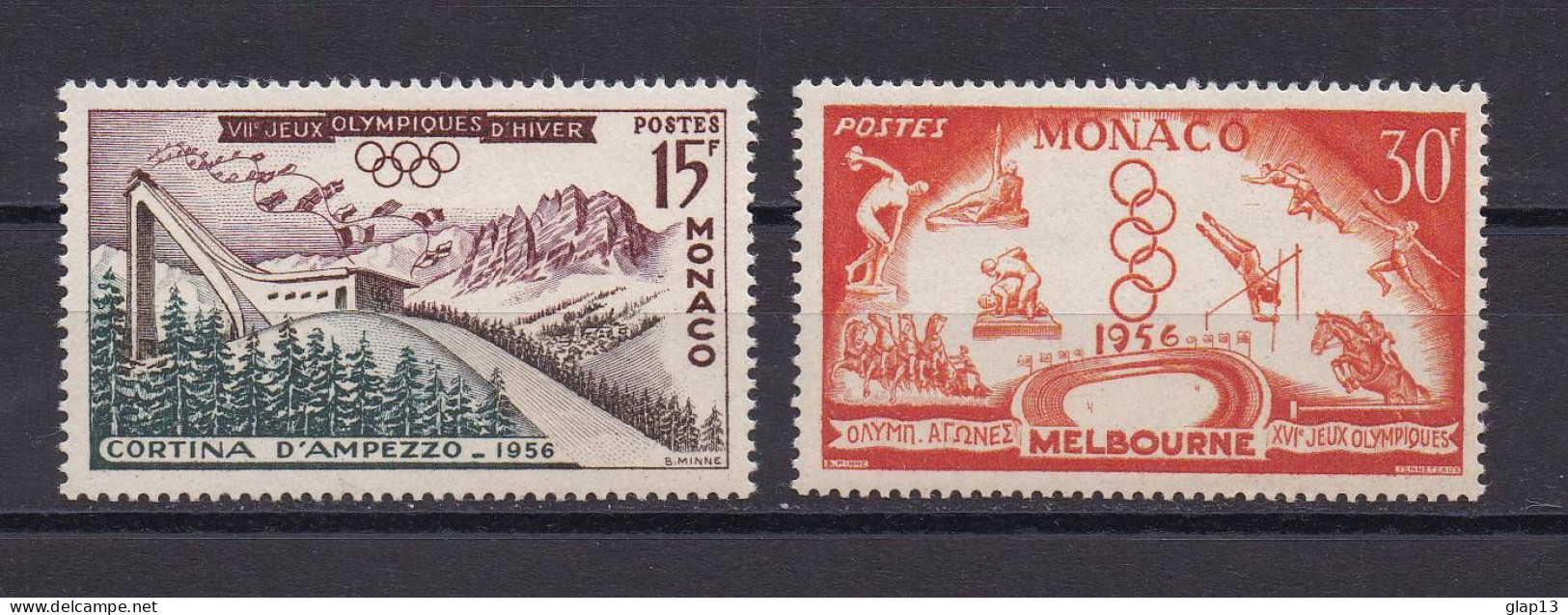 MONACO 1956 TIMBRE N°442/43 NEUF** JEUX OLYMPIQUES - Unused Stamps