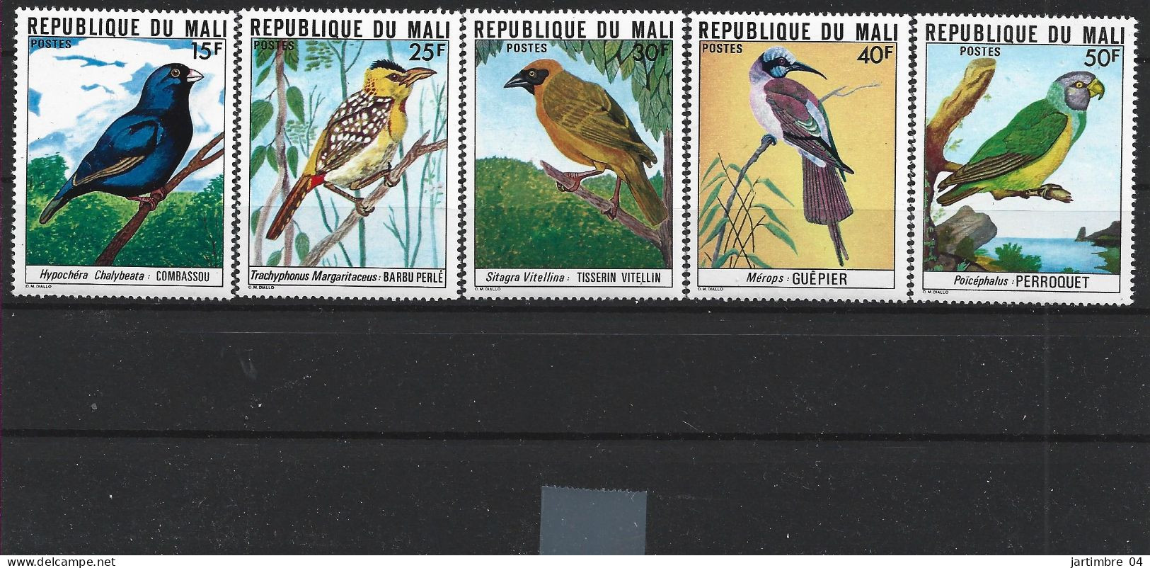 1977 MALI  275-79** Oiseaux - Mali (1959-...)