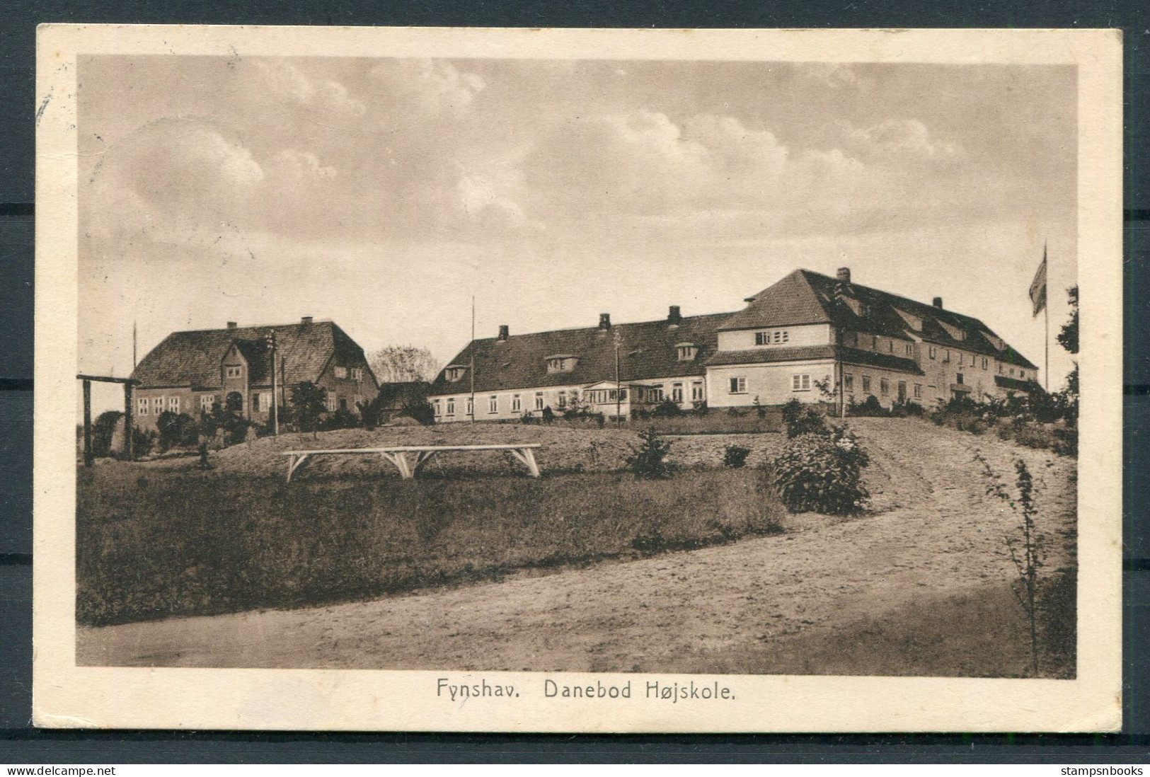 1931 Denmark Fynshav Danebod Postcard - Hamburg Germany  - Brieven En Documenten