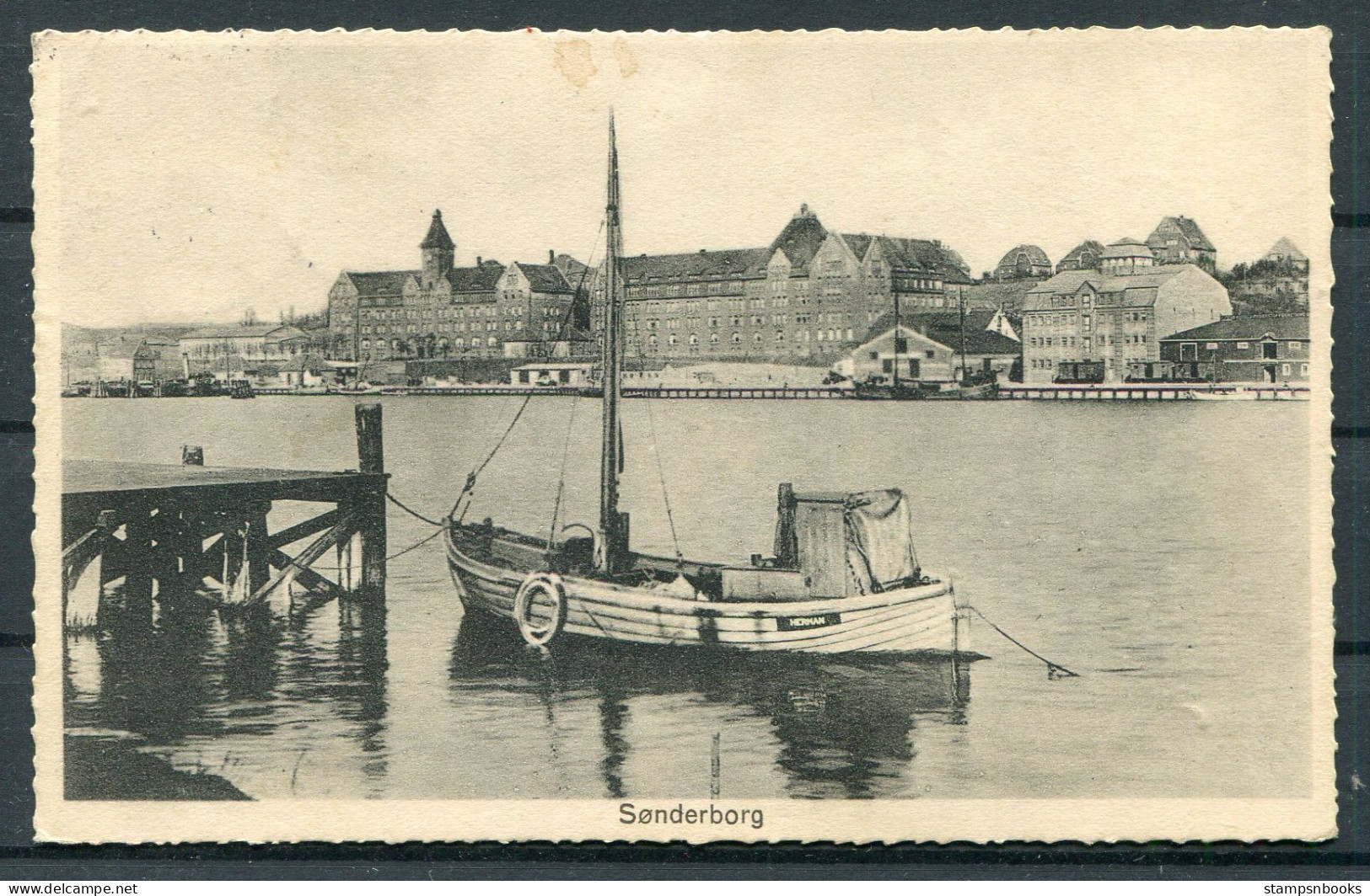 1931 Denmark Sonderborg Postcard - Hamburg Germany  - Cartas & Documentos