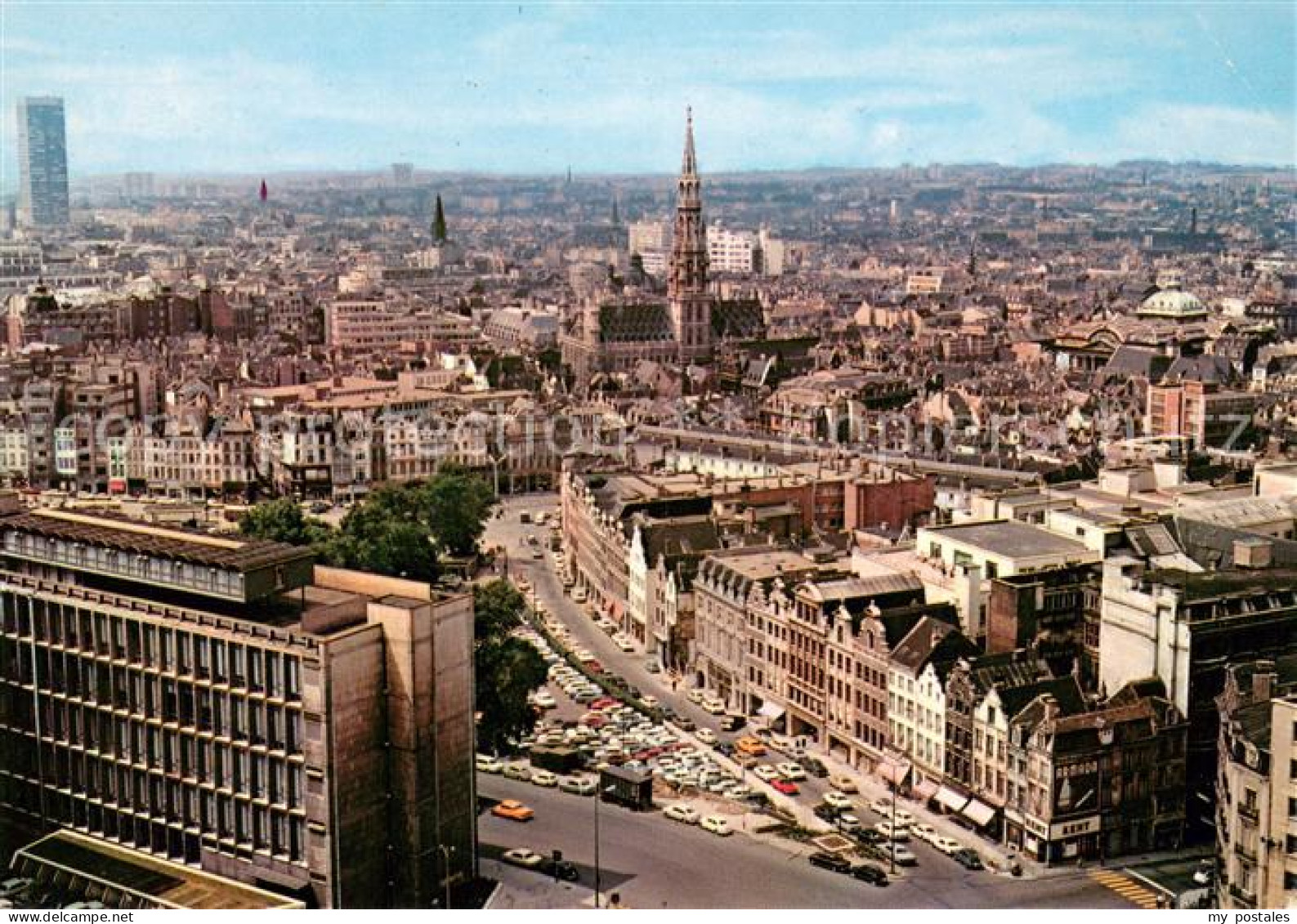 73634810 Brussels Panorama Avec Hotel De Ville Vue Aerienne Brussels - Other & Unclassified