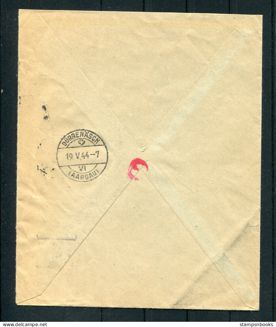 1944 Denmark Copenhagen 40 Ore Vitus Bering Censor Cover - Durrenasch Aargau Switzerland  - Brieven En Documenten