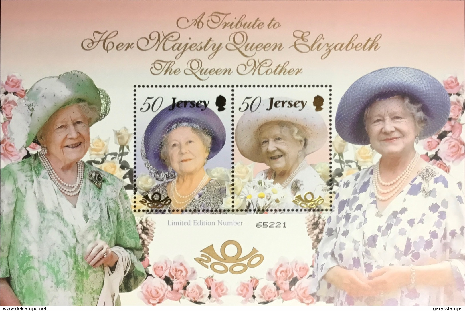 Jersey 2000 Queen Mother Minisheet MNH - Jersey