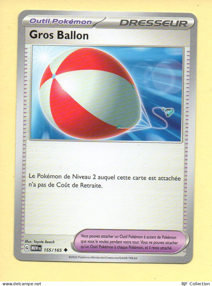 Pokémon N° 155/165 – Dresseur / Outil – Gros Ballon / Ecarlate Et Violet – 151 (Peu Commune) - Escarlata Y Púrpura