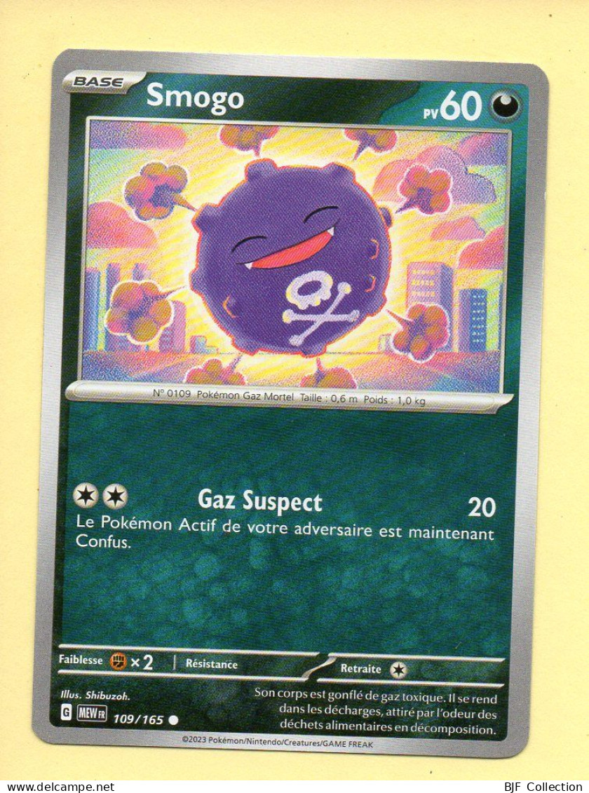 Pokémon N° 109/165 – SMOGO / Ecarlate Et Violet – 151 (commune) - Scarlet & Violet