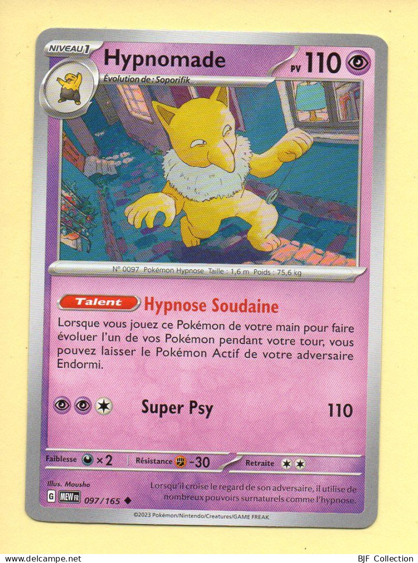 Pokémon N° 097/165 – HYPNOMADE / Ecarlate Et Violet – 151 (Peu Commune) - Ecarlate & Violet