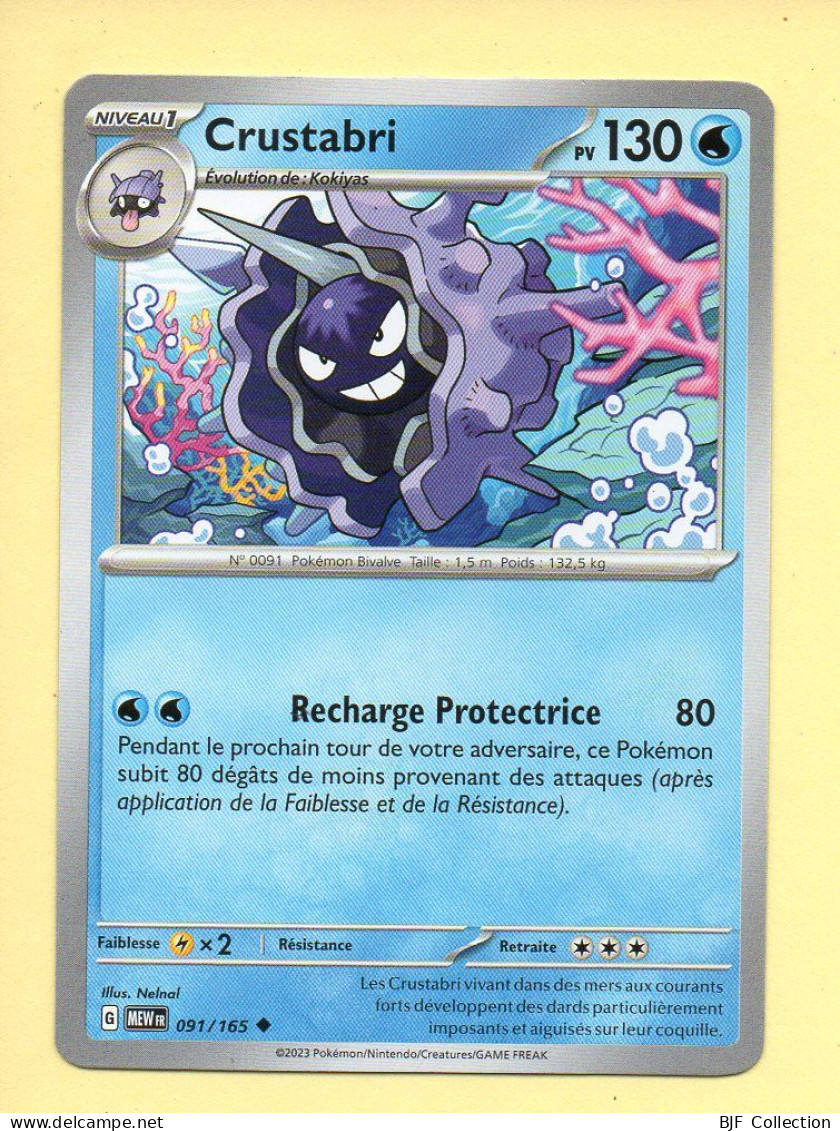 Pokémon N° 091/165 – CRUSTABRI / Ecarlate Et Violet – 151 (Peu Commune) - Ecarlate & Violet