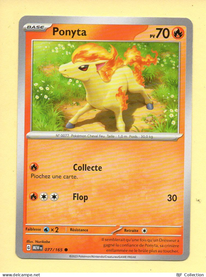 Pokémon N° 077/165 – PONYTA / Ecarlate Et Violet – 151 (commune) - Karmesin Und Purpur