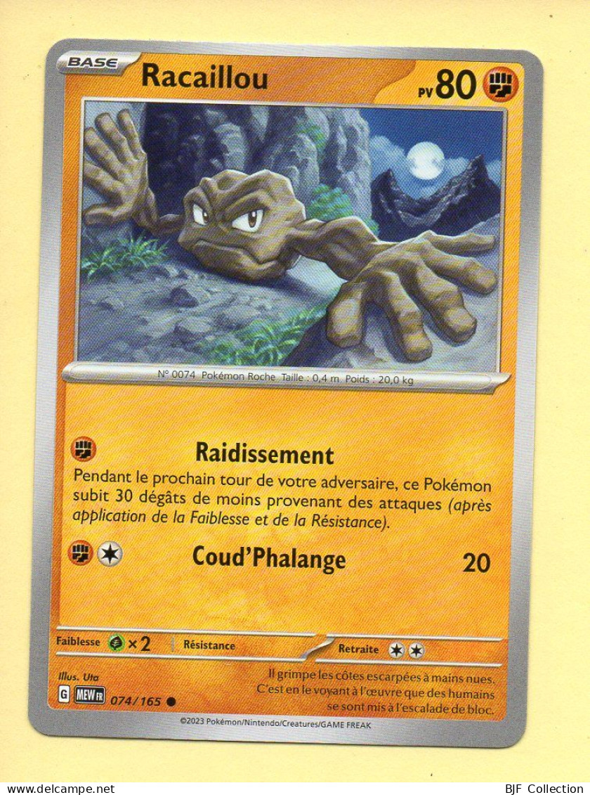 Pokémon N° 074/165 – RACAILLOU / Ecarlate Et Violet – 151 (commune) - Karmesin Und Purpur