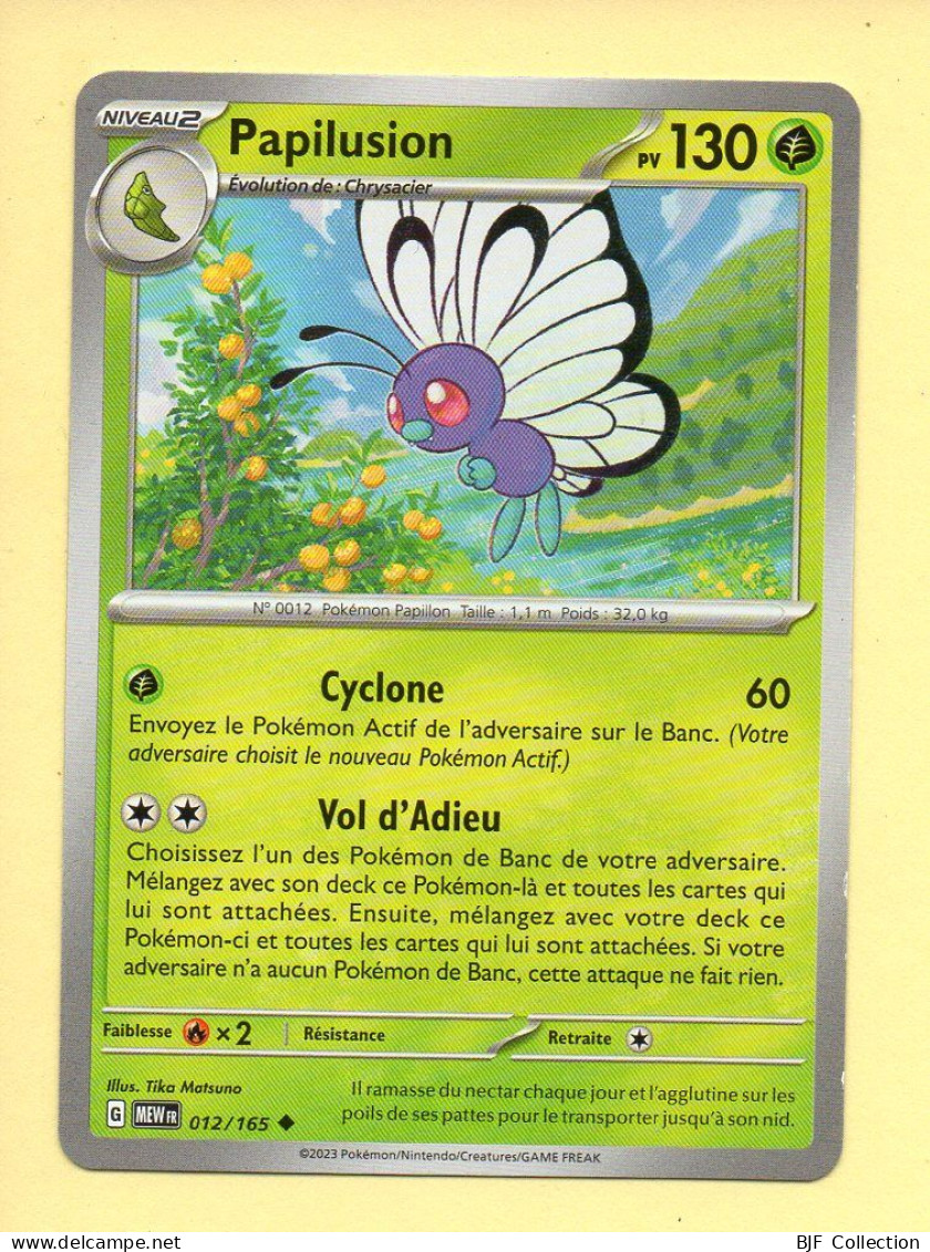 Pokémon N° 012/165 – PAPILUSION / Ecarlate Et Violet – 151 (Peu Commune) - Scarlatto E Violetto