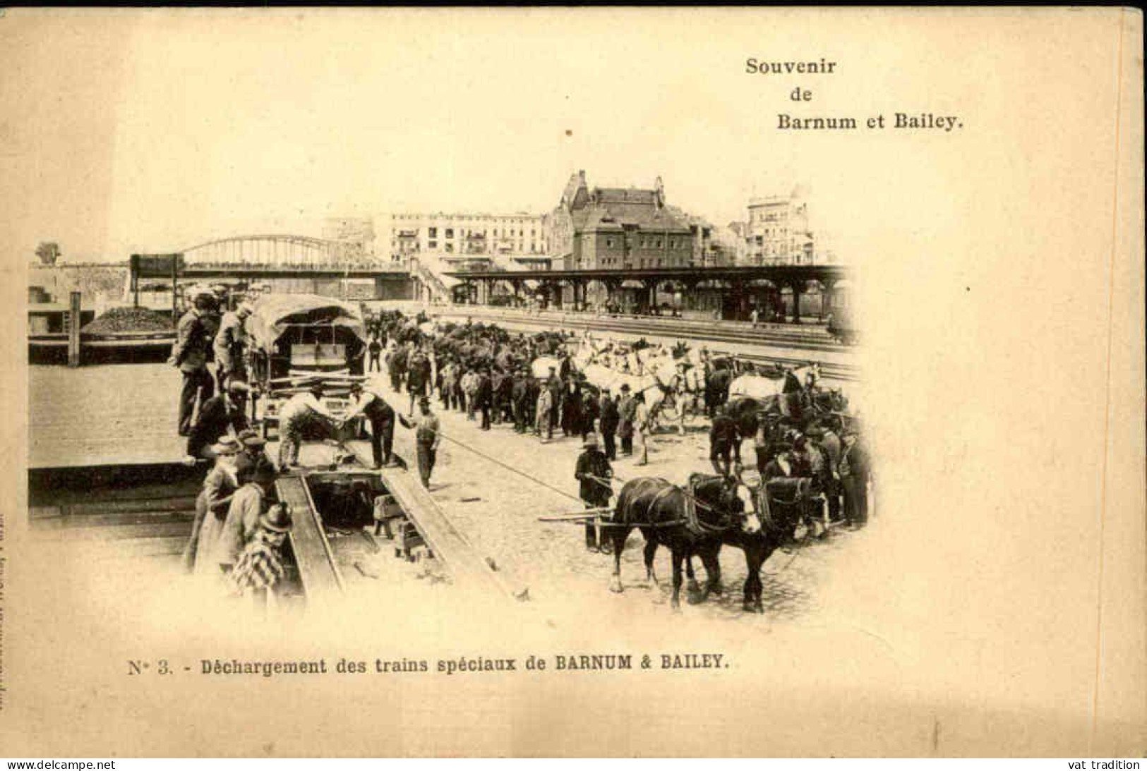 CIRQUE - Carte Postale - Déchargement Des Trains Spéciaux De Barnum Et Bailey - L 152177 - Zirkus