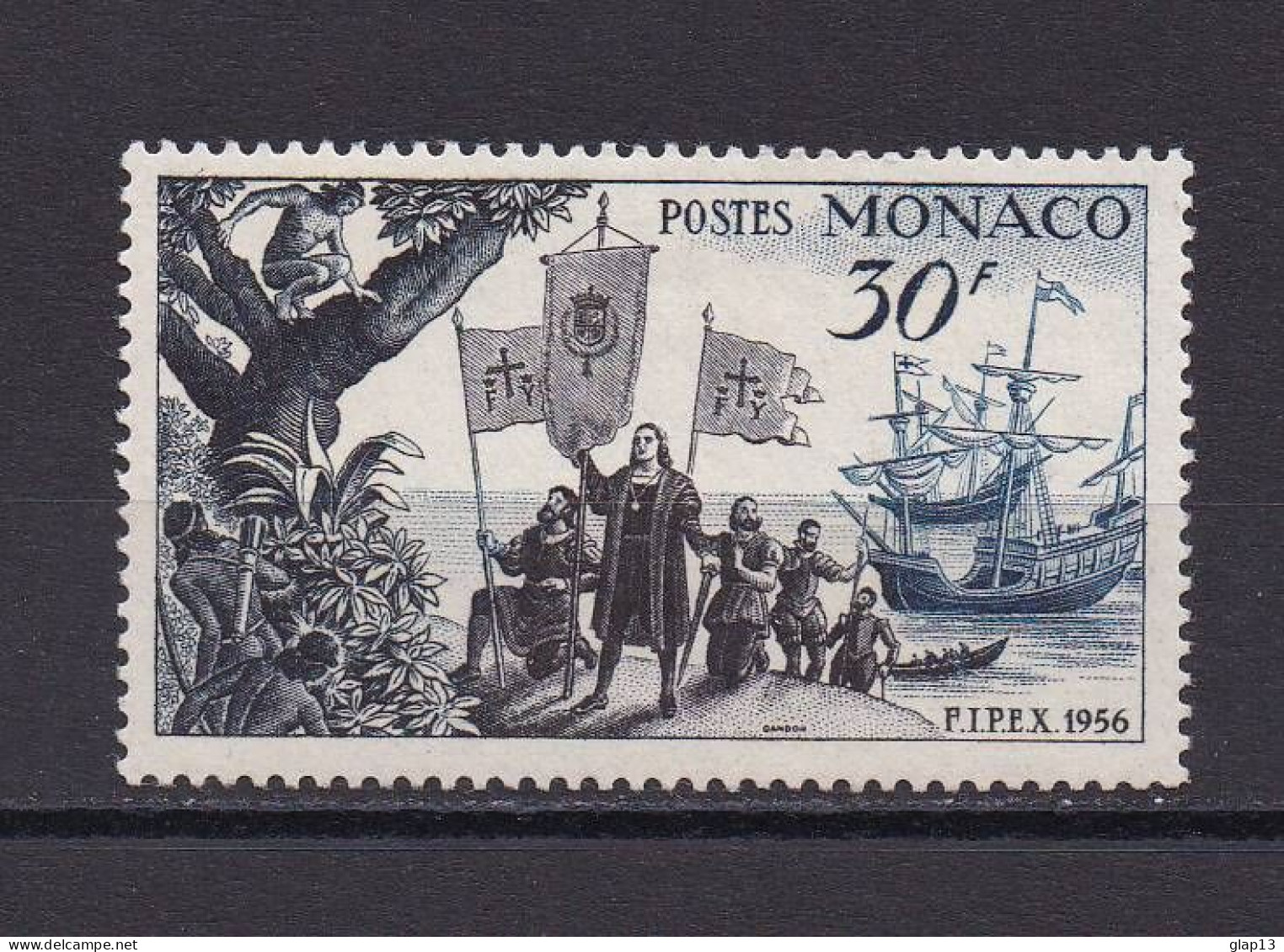 MONACO 1956 TIMBRE N°449 NEUF** F.I.P.E.X. - Ungebraucht