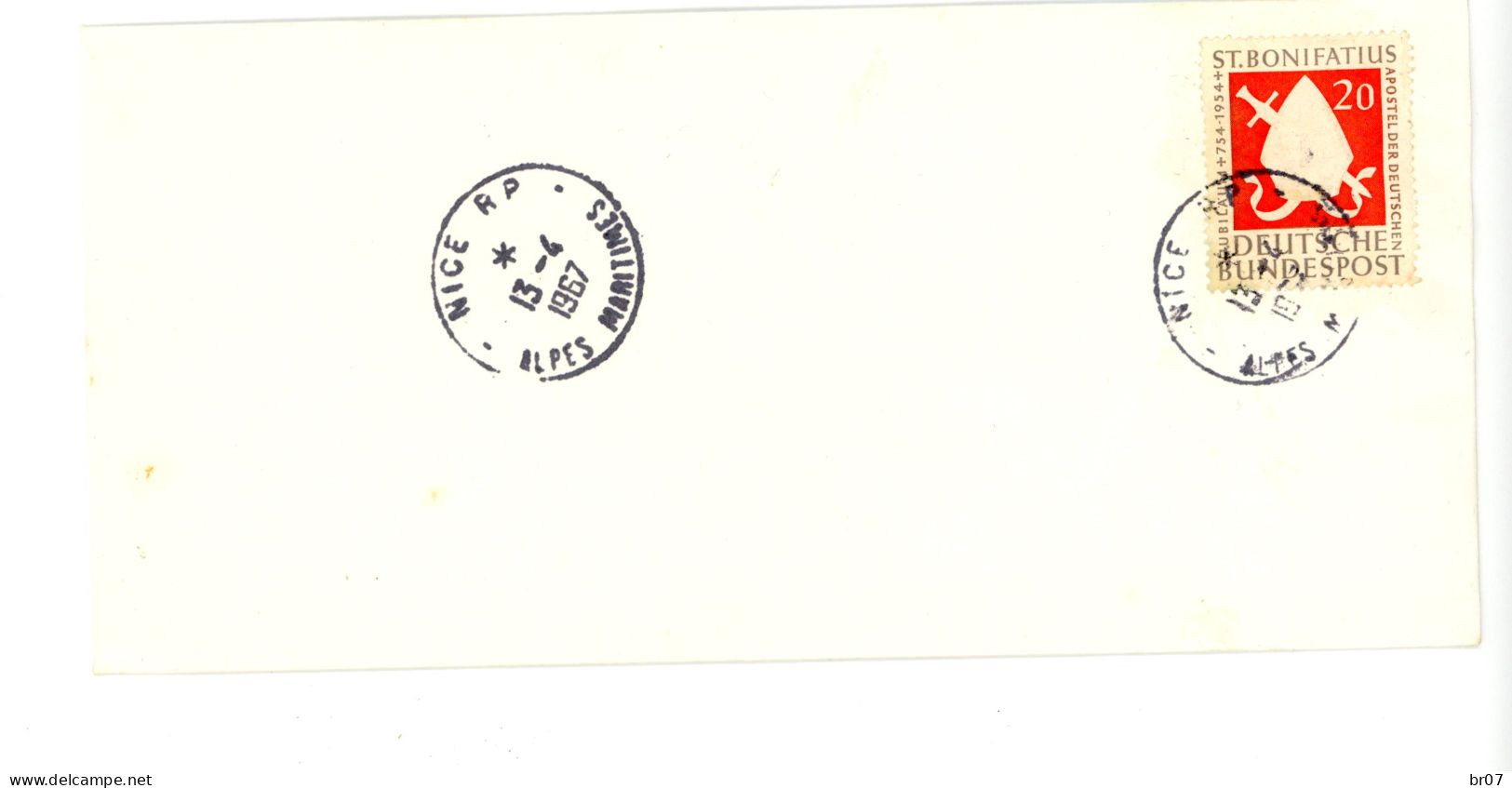 ALPES MARITIMES ENV X 24 timbres etrangers SCANS INDIVIDUELS 16 ARRIVEE VERSO 140 GRAMMES
