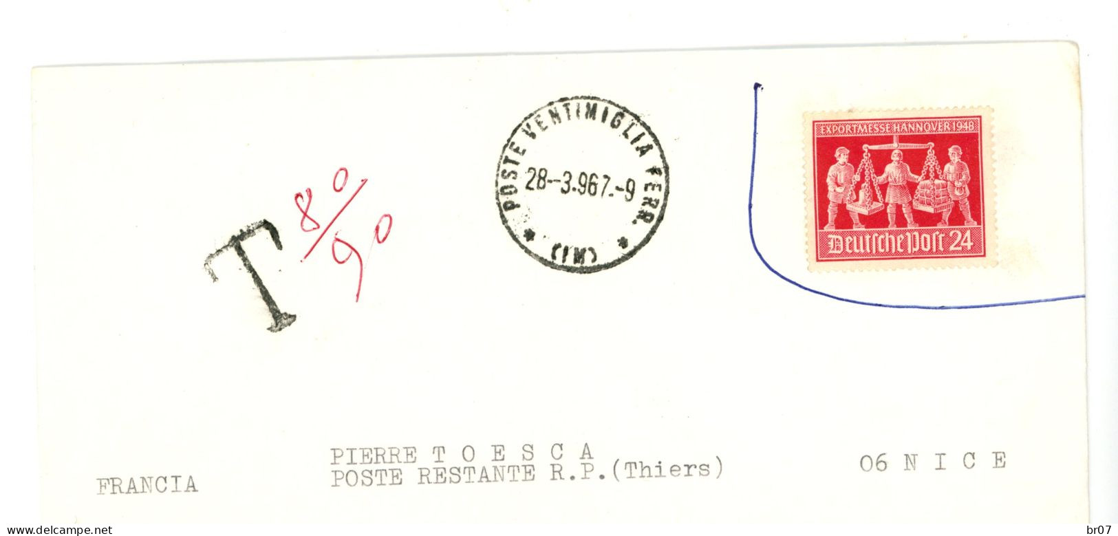 ALPES MARITIMES ENV X 24 timbres etrangers SCANS INDIVIDUELS 16 ARRIVEE VERSO 140 GRAMMES