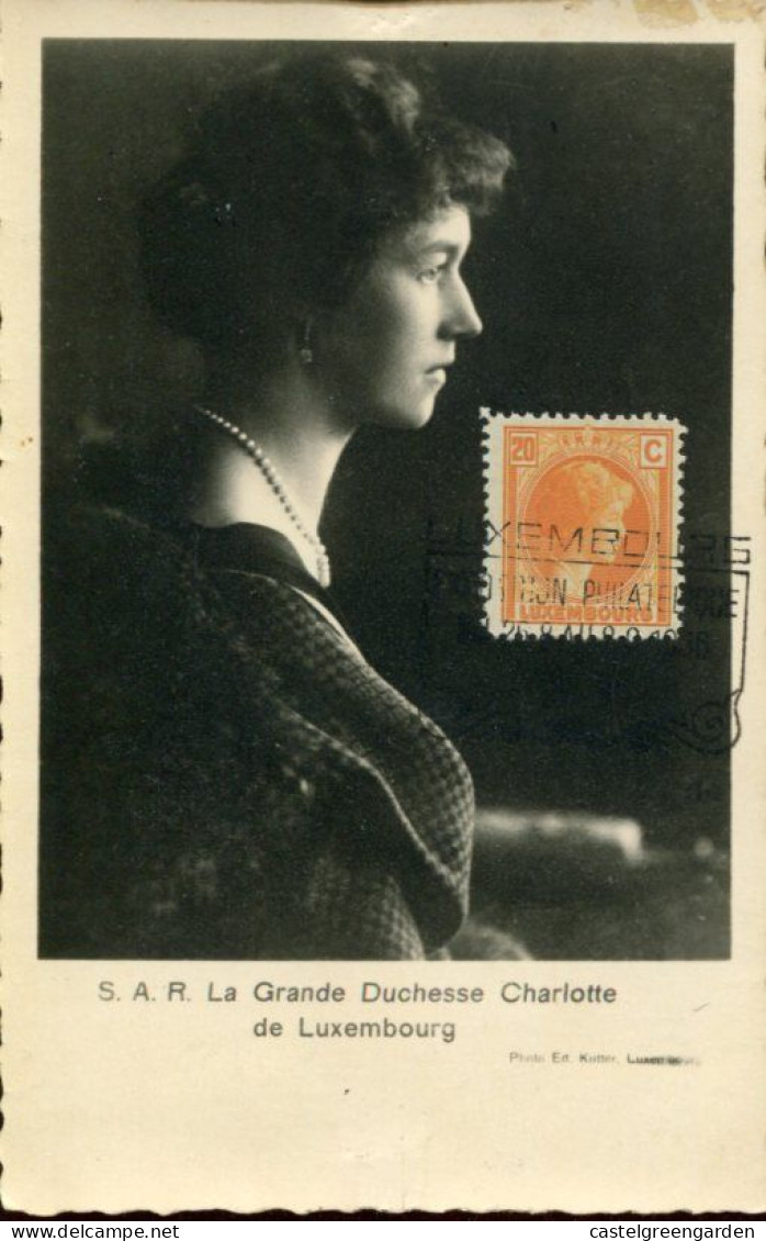 X0330 Luxembourg, Maximum 1.9.1936 S.a.r. La Grande Duchesse Charlotte De Luxembourg - Maximum Cards