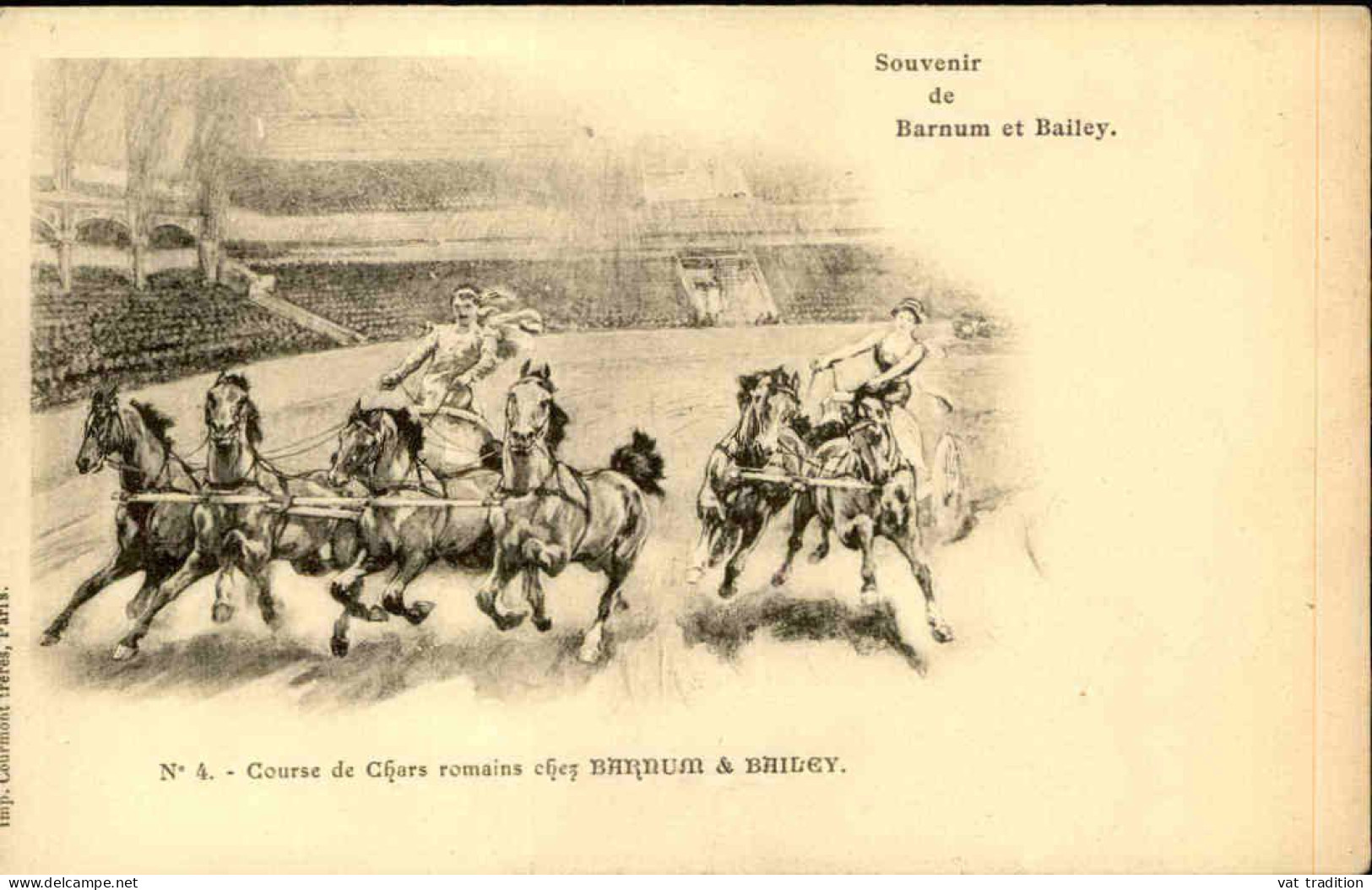 CIRQUE - Carte Postale - Course De Char Romains Chez Barnum Et Bailey - L 152179 - Zirkus