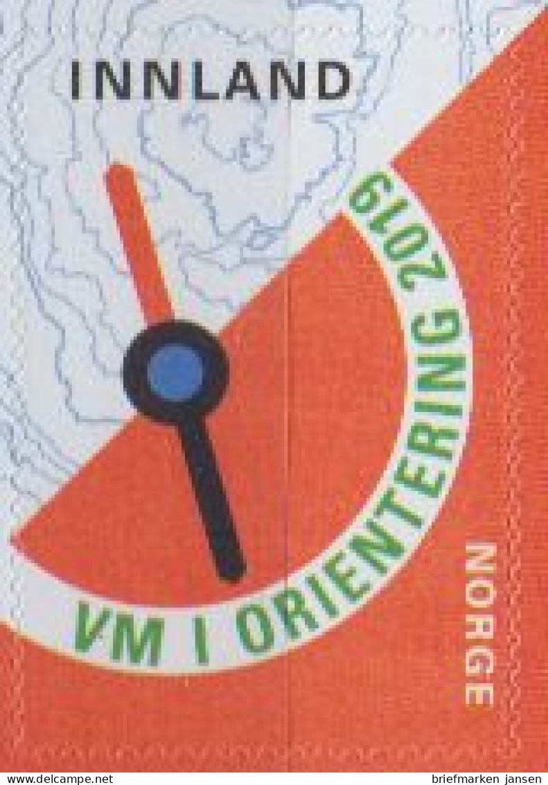 Norwegen MiNr. 2000 Orientierungslauf-WM, Kompassnadel, Landkarte, Skl. - Unused Stamps