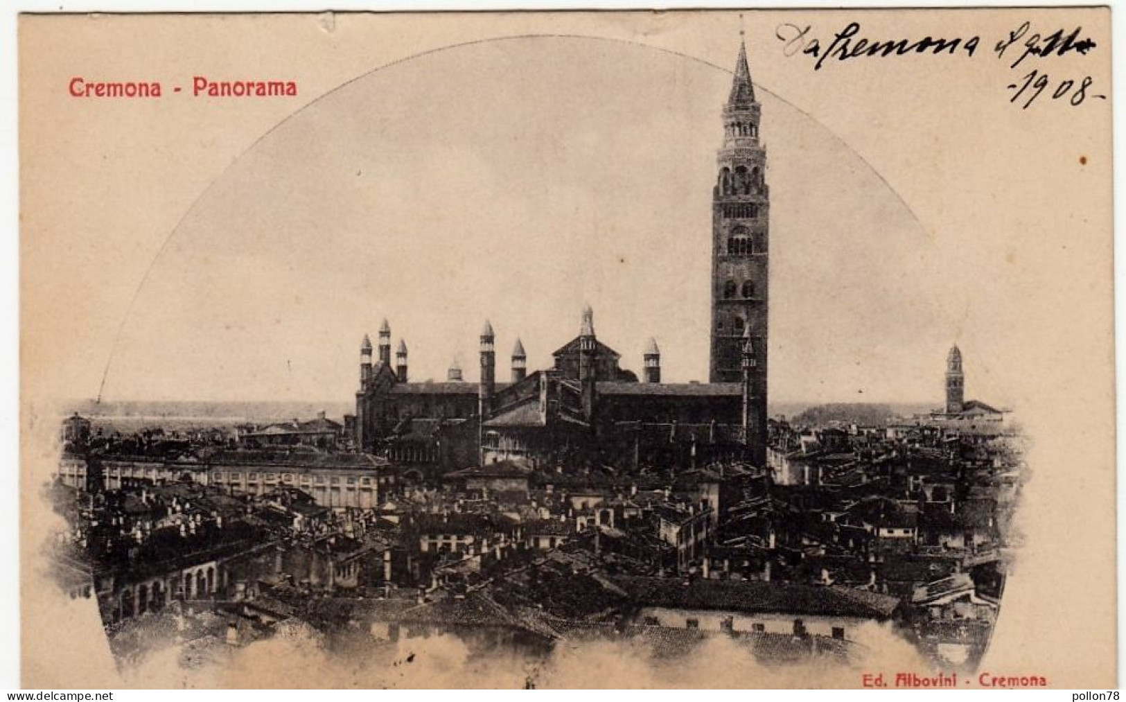 CREMONA - PANORAMA - 1908 - Vedi Retro - Formato Piccolo - Cremona