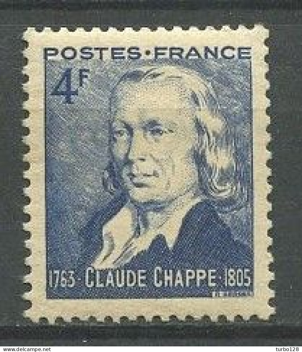 FRANCE 1944 N° 619 ** Neuf MNH Superbe Télégraphe Optique Claude Chiappe Ingénieur - Neufs