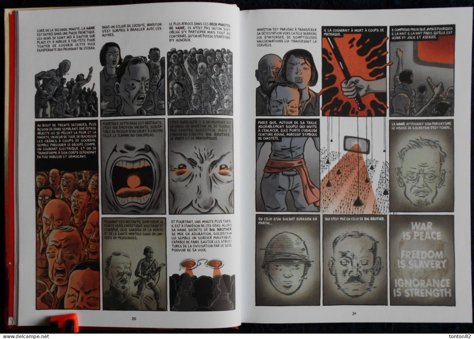 George Orwell - 1984 ( En BD ) - Illustré par Fido Nesti - Grasset - ( E.O. 2020 ) - 224 pages .