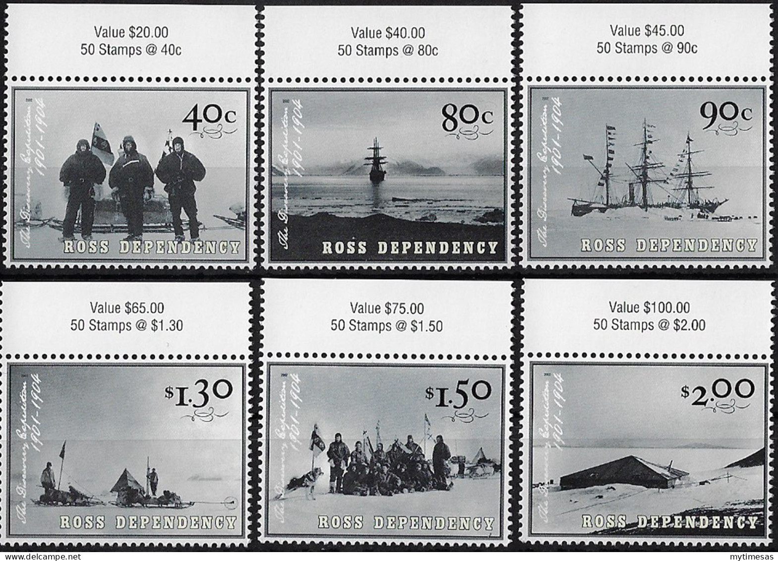 2002 Ross Dependency Antarctic Discovery 6v. MNH SG. N. 78/83 - Other & Unclassified