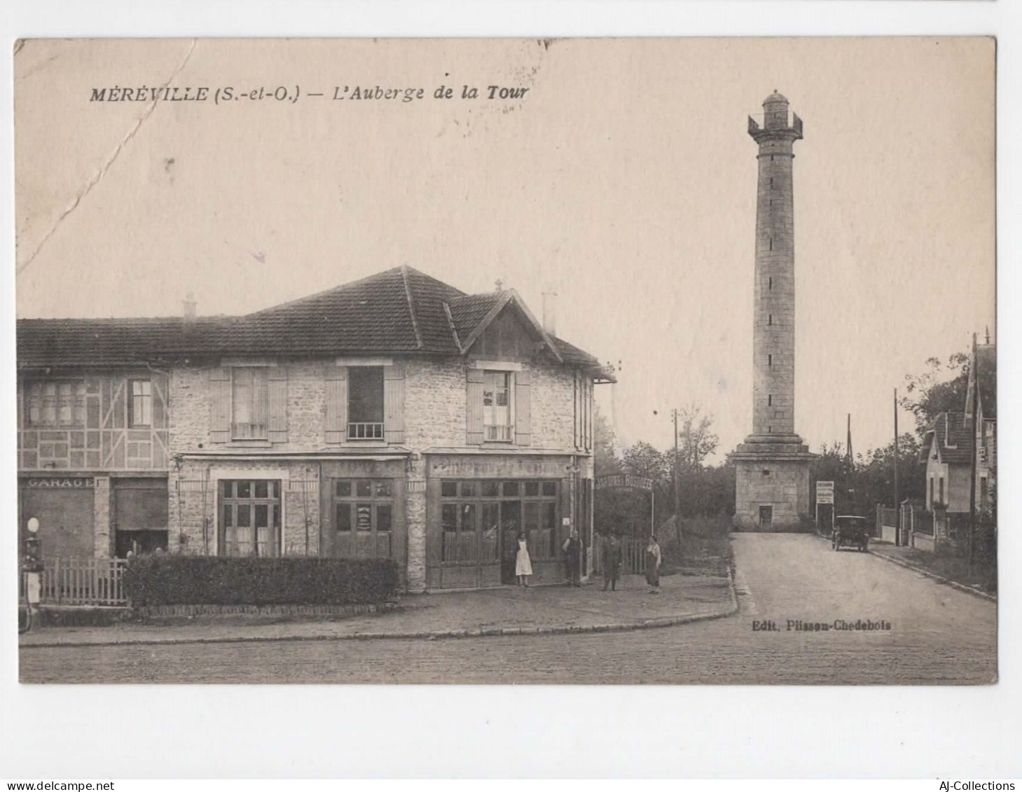 AJC - Méréville - L'auberge De La Tour  ---------------------etat Coin Haut Gauche--------------------- - Mereville