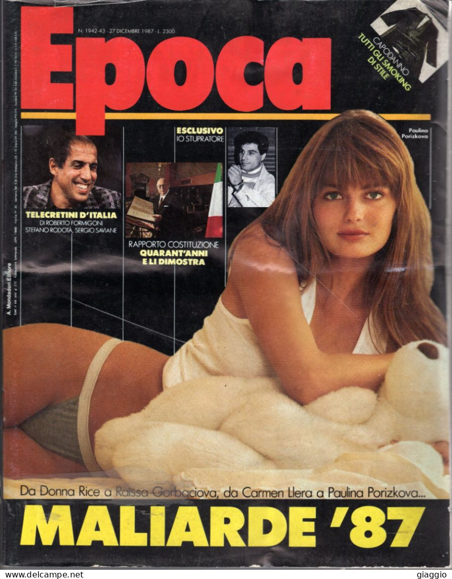 °°° RIVISTA EPOCA N° 1942 DEL 27 DICEMBRE 1987 °°° - Andere & Zonder Classificatie