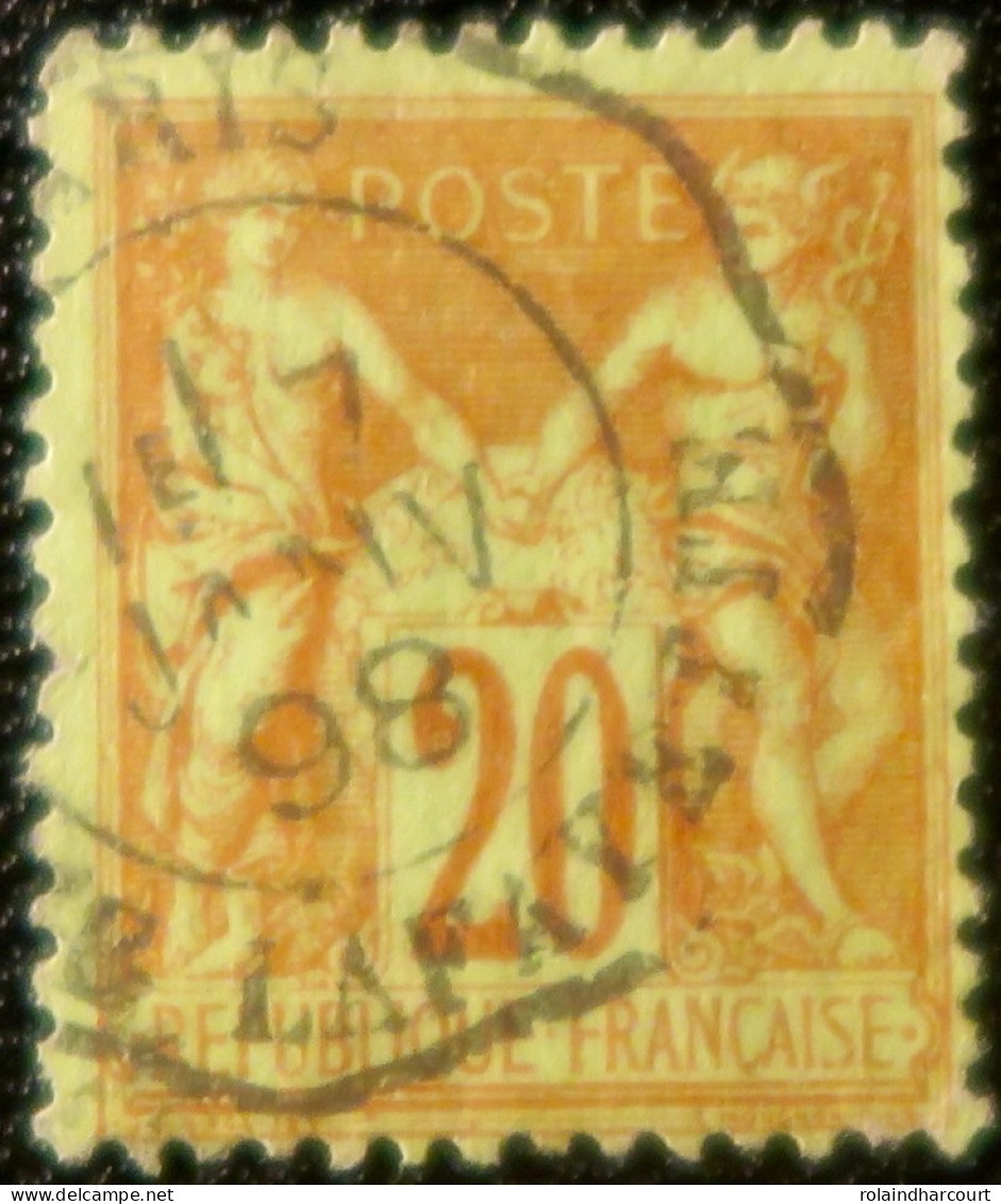 R1311/3086 - FRANCE - SAGE TYPE II N°96 >>> CACHET SPECIAL (BUREAU SUPPLEMENTAIRE) : PARIS LAFAYETTE 7 JANVIER 1898 - 1876-1898 Sage (Type II)