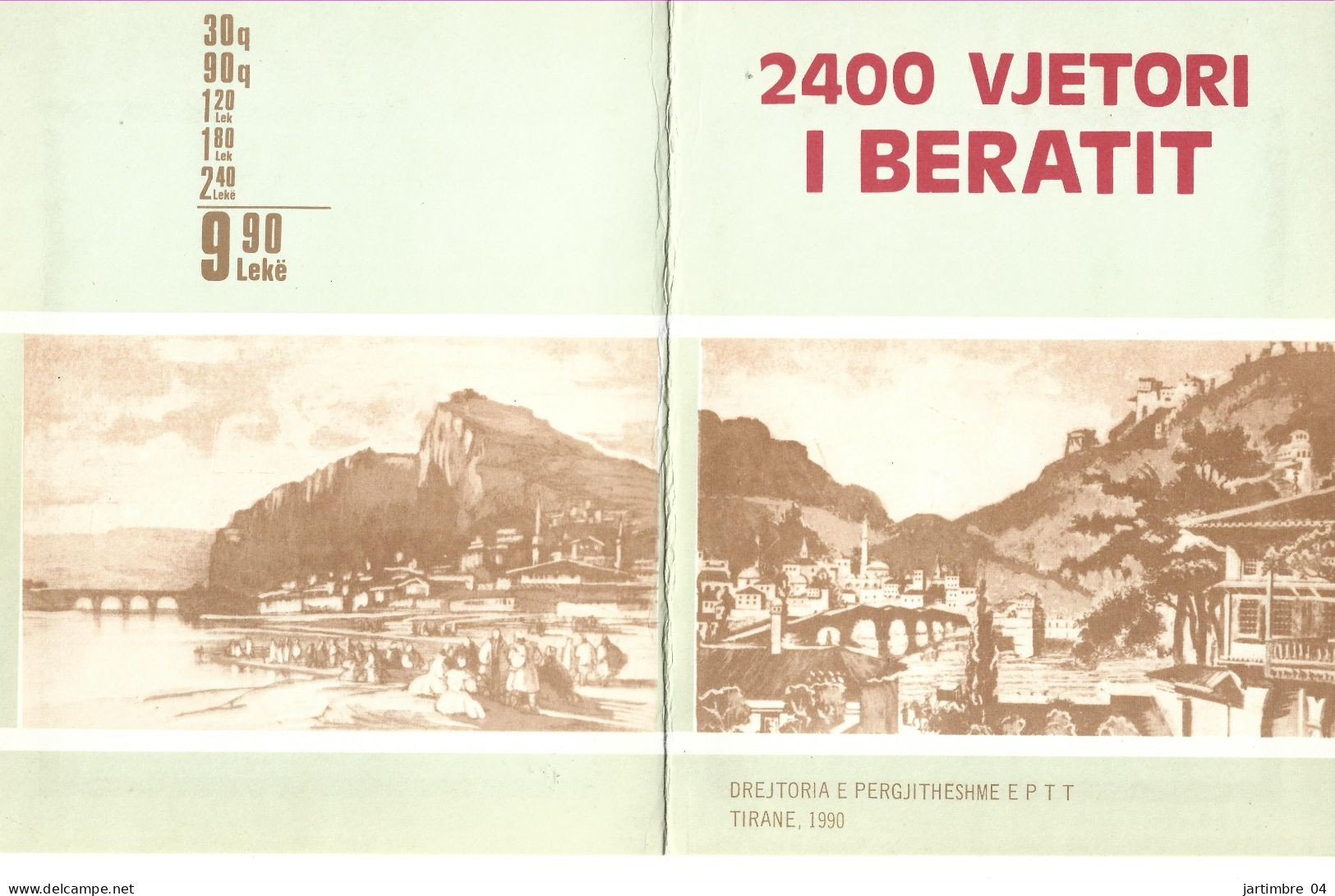 1990 ALBANIE Carnet 2240-44** Ville De Berat, Mosquée, église, Saints - Albanië