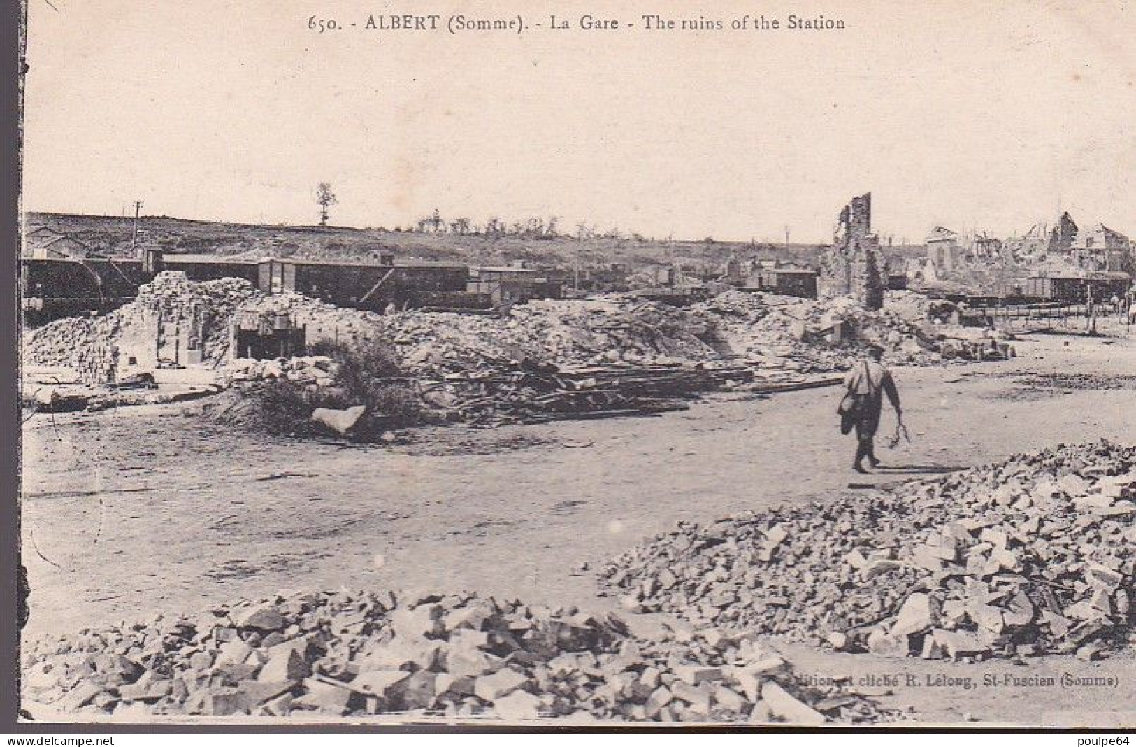 La Gare : Vue Des Ruines (guerre 14/18) - Albert