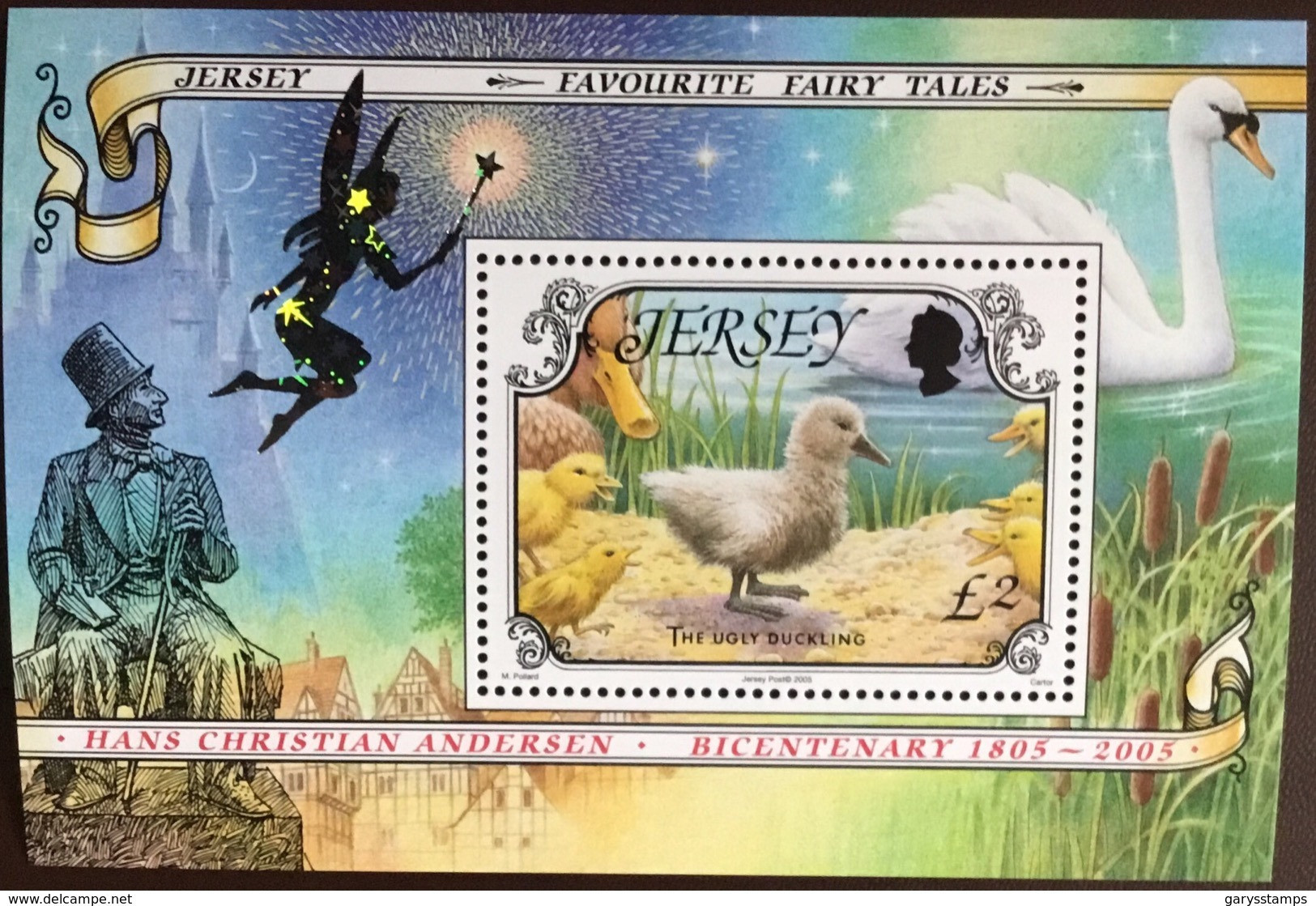 Jersey 2005 Hans Christian Andersen Fairy Tales Birds Minisheet MNH - Jersey