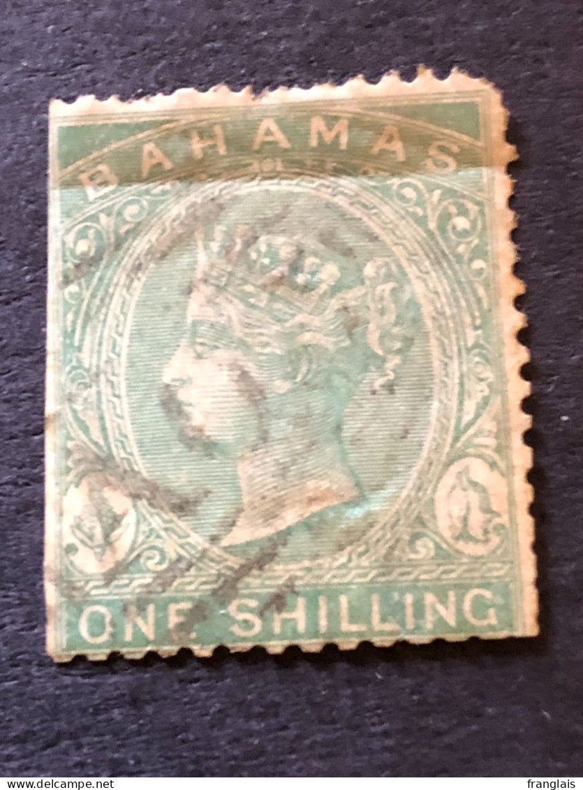BAHAMAS  SG 44  1s Green  CV £14 - 1859-1963 Crown Colony