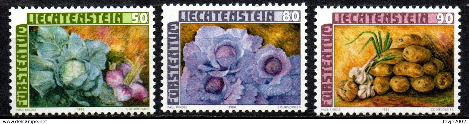 Liechtenstein 1986 - Mi.Nr. 904 - 906 - Postfrisch MNH - Gemüse Vegetables - Vegetables