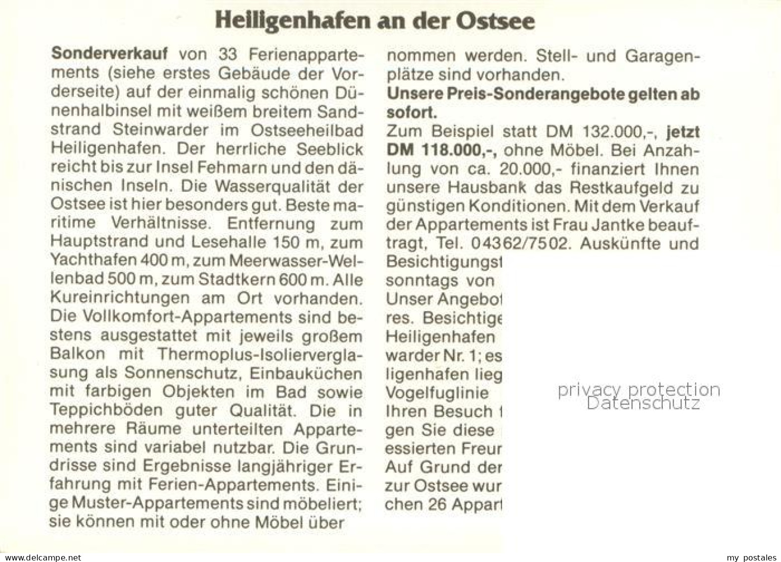 73634017 Heiligenhafen Ostseebad Ferienappartements Verkaufsangebot Fliegeraufna - Heiligenhafen