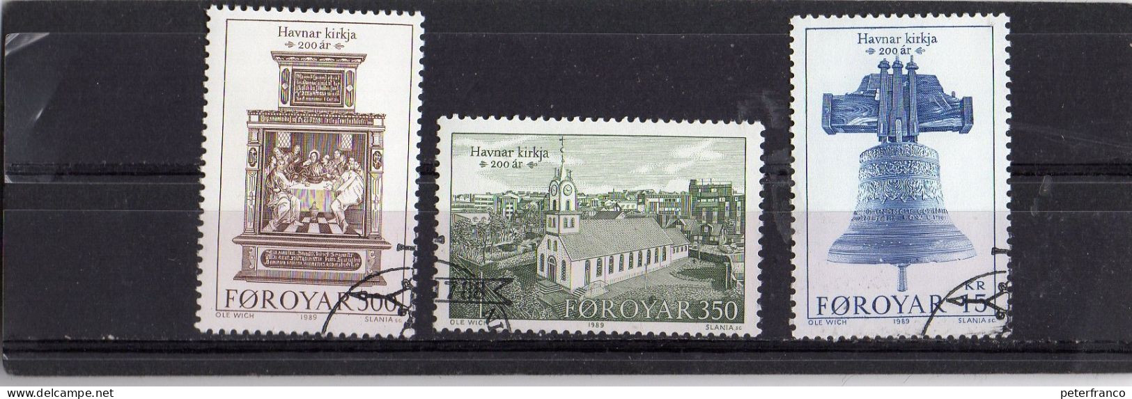 1989 Isole Faroer - Bimillenario Della Chiesa Di Torshavn - Faroe Islands