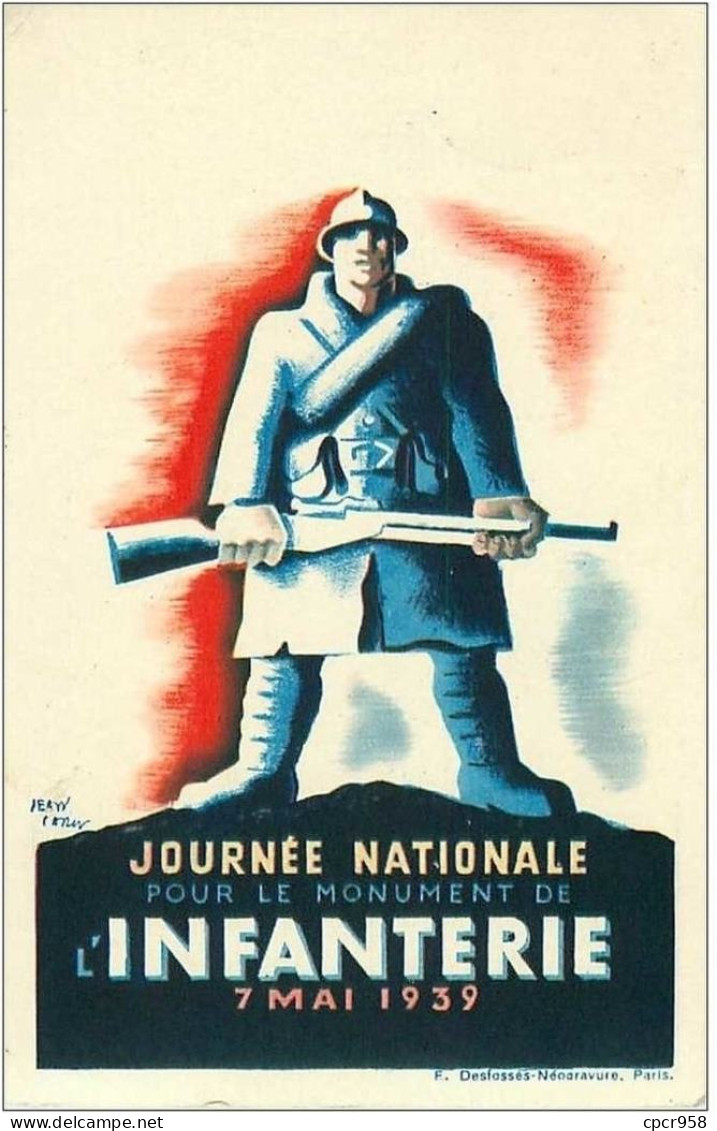 TIMBRES.CARTE MAXIMUM.n°10860.JOURNEE NATIONALE POUR LE MONUMENT DE L'INFANTERIE.1939.RARE.VOIR DOS - 1930-1939