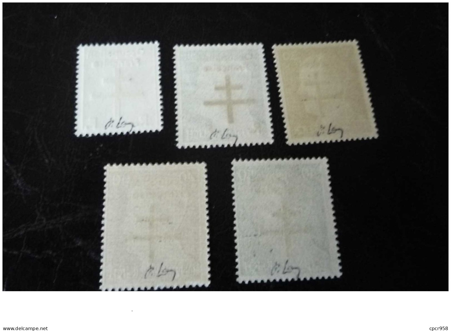 Timbres France . N°38672 . France.OCCUPATION FRANCAISE.HITLE.n°1 ET N°5 A 8.NEUF SANS CHARNIERES. TIMBRES SIGNEE. - Bevrijding