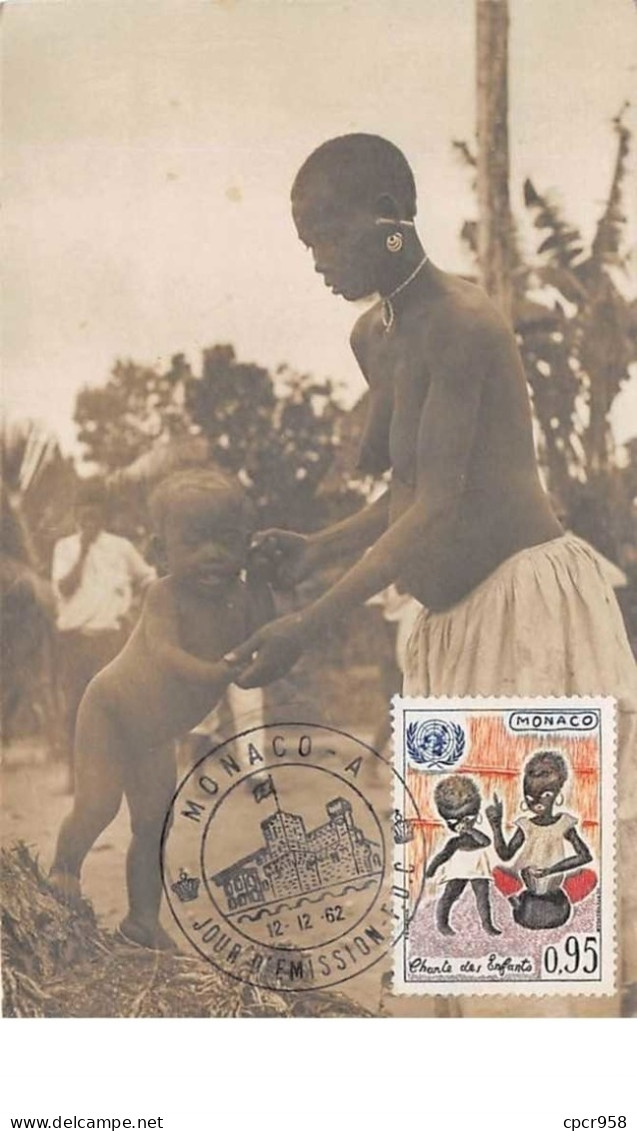 Monaco . N°51052 . Charte Des Enfants Afrique .1962 . Carte Maximum - Cartoline Maximum