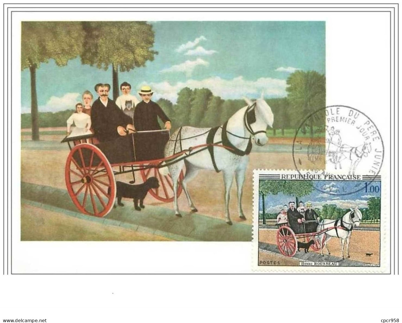 ARTS.CARTE MAXIMUM.n°136.LA CARRIOLE DU PERE JUNIET.1908.ROUSSEAU - Sonstige & Ohne Zuordnung