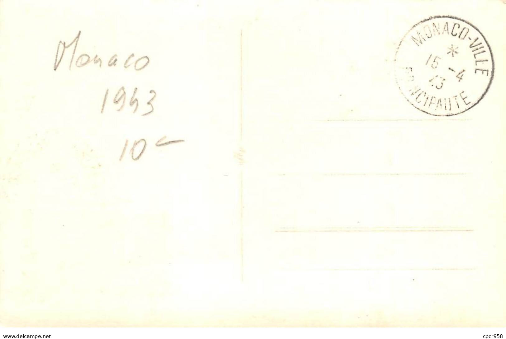 MONACO.Carte Maximum.AM14138.1943.Cachet Monaco.Place.Statue - Used Stamps