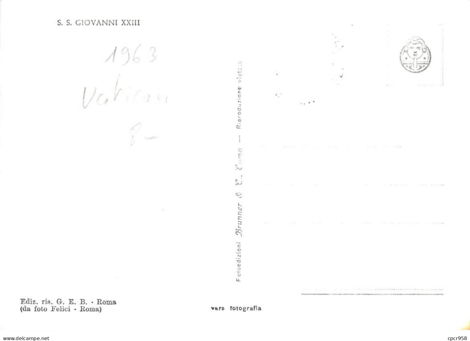 VATICAN.Carte Maximum.AM14054.1963.Cachet Vatican.S.S.Giovanni XXIII - Gebruikt