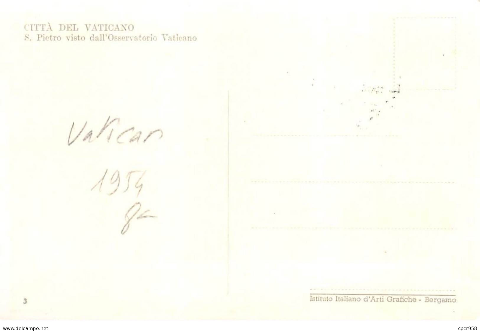 VATICAN.Carte Maximum.AM14042.16/12/1954.Cachet Vatican.Basilique De St.Pierre - Oblitérés