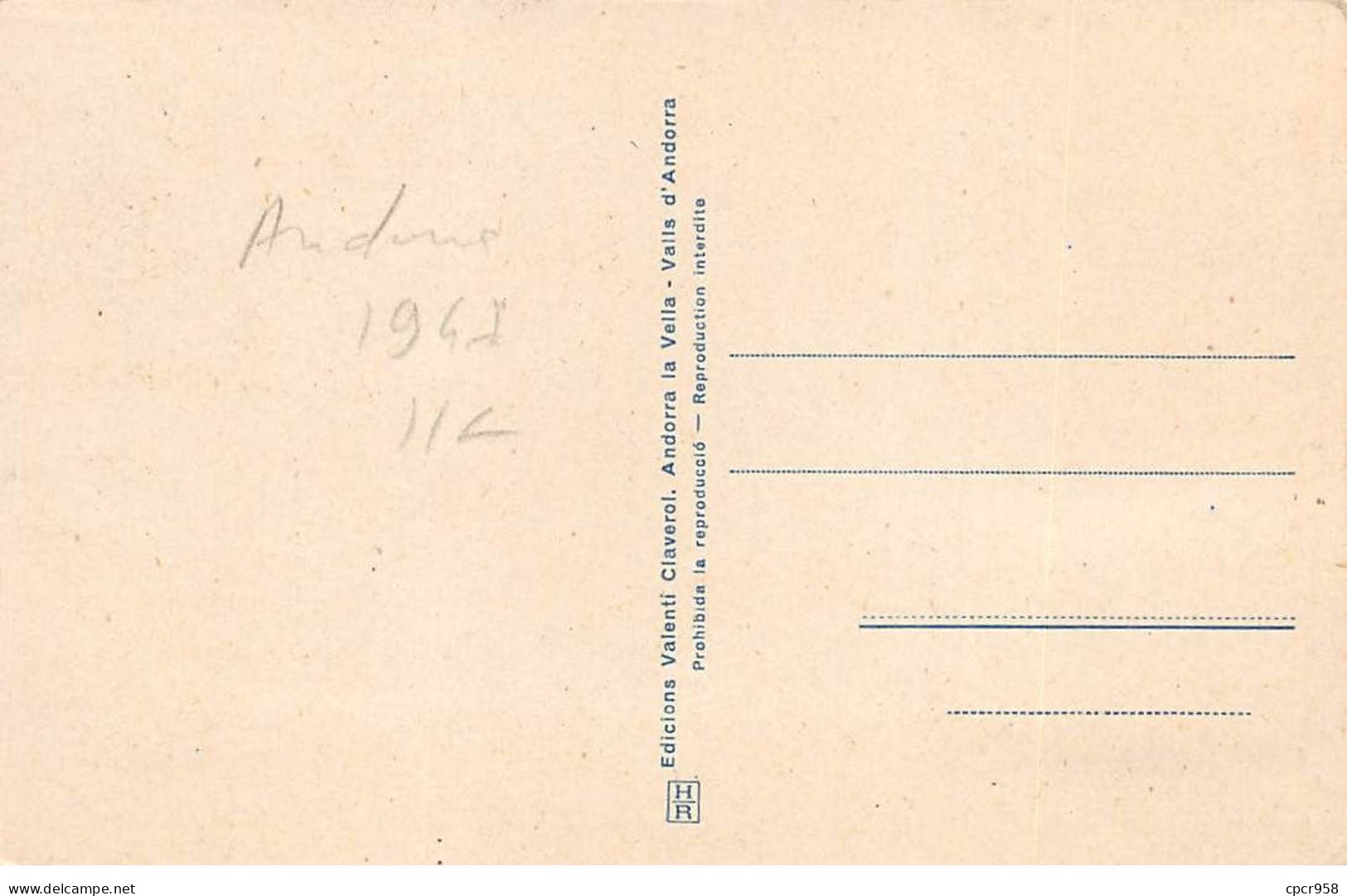 ANDORRE.Carte Maximum.AM14026.1947.Cachet Andorre.Vallée D'Andorre.Eglise Style Roman De St. Jean De Casellas - Oblitérés